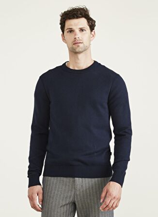Dockers Regular Fit Mavi Erkek Crewneck Kazak A3711-0001
