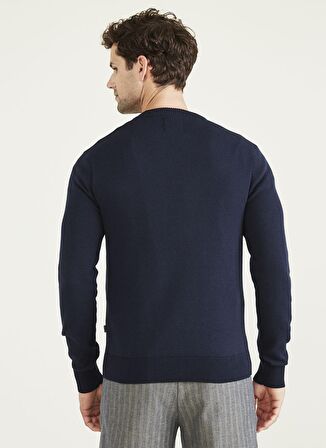 Dockers Regular Fit Mavi Erkek Crewneck Kazak A3711-0001