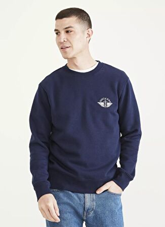 Dockers Regular Fit Mavi Erkek Crewneck Sweatshirt A3199-0009