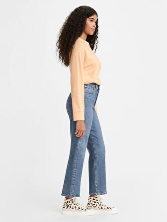 RIBCAGE STRAIGHT ANKLE KADIN MAVİ JEAN PANTOLON 72693-0121