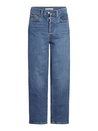 RIBCAGE STRAIGHT ANKLE KADIN MAVİ JEAN PANTOLON 72693-0121