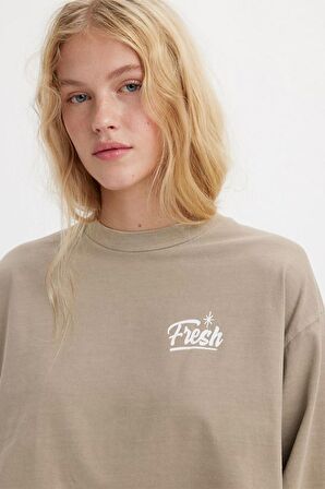 Levi's Kadın Crop Fresh Kahve Sweatshirt -  A3525-0005