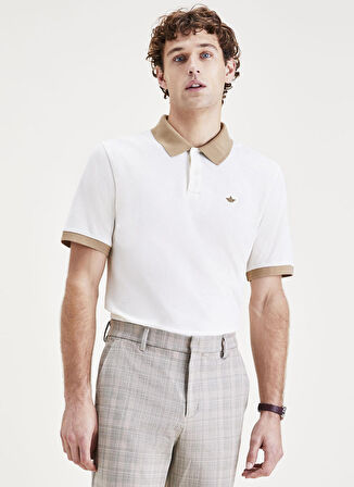 Dockers Polo T-Shirt, L, Beyaz