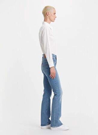 Levis Yüksek Bel Bootcut Paça Straight Açık Mavi Kadın Denim Pantolon 725 HIGH RISE BOOTCUT BLUE WAVE LIG