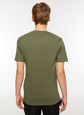 V Yaka Yeşil Erkek T-Shirt