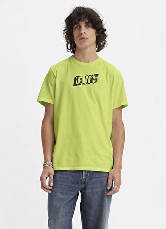 Levis Bisiklet Yaka Baskılı Yeşil Erkek T-Shirt A2823-0194 GRAPHIC CREWNECK TEE