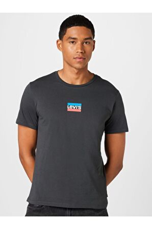 Levis Bisiklet Yaka Regular Fit Kısa Kollu Antrasit Erkek T-Shirt A2823