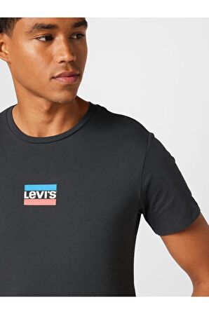 Levis Bisiklet Yaka Regular Fit Kısa Kollu Antrasit Erkek T-Shirt A2823