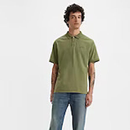 Levi's Erkek Polo Yaka Yeşil T-shirt - A6735-0003