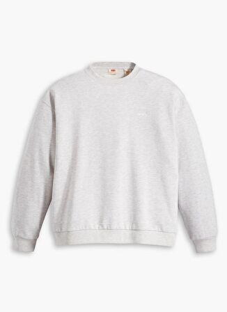 Levis Bisiklet Yaka Düz Gri Kadın Sweatshırt EVERYDAY SWEATSHIRT ORBIT HEATHER G