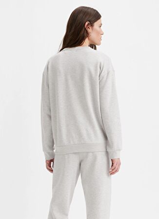 Levis Bisiklet Yaka Düz Gri Kadın Sweatshırt EVERYDAY SWEATSHIRT ORBIT HEATHER G