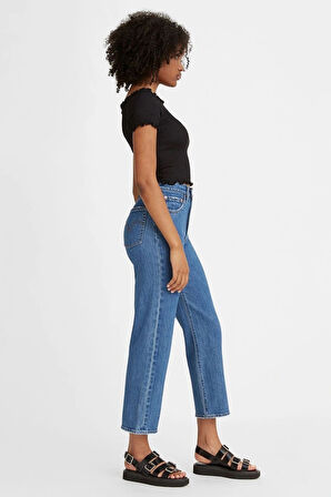 Levi's Kadın Pamuklu Yüksek Bel Straight Fit Jeans Kot Pantolon - A7743-0002