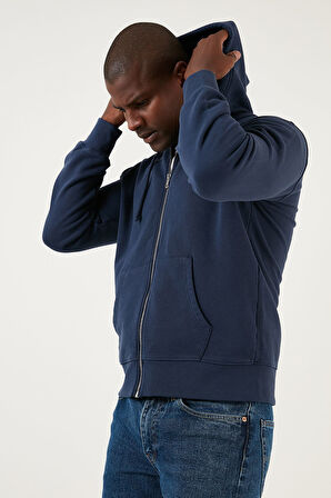 Levi's Erkek Fermuarlı Kapüşonlu Pamuk Regular Fit Sweatshirt - A7770-0000