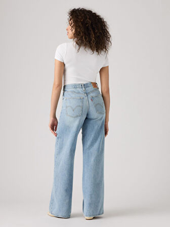 94 BAGGY KADIN MAVİ JEAN PANTOLON A5929-0001