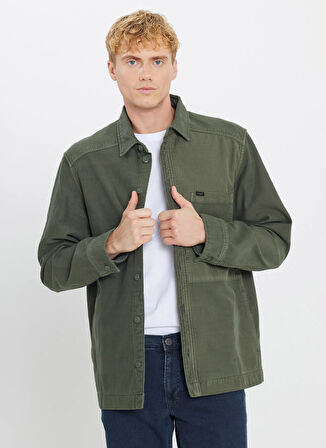 Lee Relaxed Haki Erkek Ceket LR13208941690 Haki Ceket