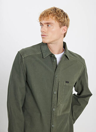 Lee Relaxed Haki Erkek Ceket LR13208941690 Haki Ceket