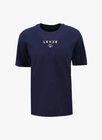 Levis Bisiklet Yaka Baskılı Mavi Erkek T-Shirt 16143-1390_SS RELAXED FIT TEE PERFO