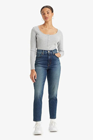 Levi's High Waist Mom Jeans Kadın Koyu Mavi Yüksek Bel Pantolon - A7745-0001