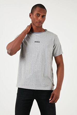 Levis O Yaka Relaxed Fit Gri Erkek T-Shirt A7772-0002