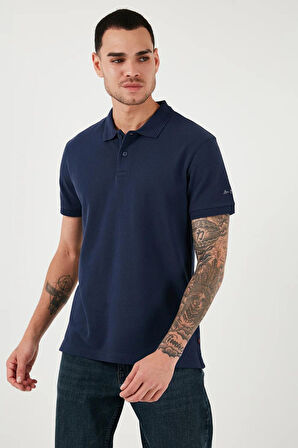 Regular Fit Erkek Lacivert Polo Yaka T Shirt  A9451-0001