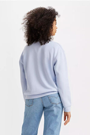 Levi's Kadın Regular Bisiklet Yaka Açık Mavi Sweatshirt - A5942-0020
