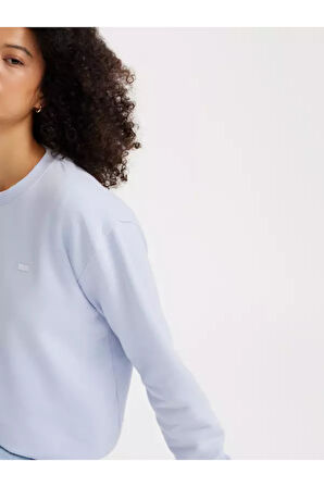 Levi's Kadın Regular Bisiklet Yaka Açık Mavi Sweatshirt - A5942-0020