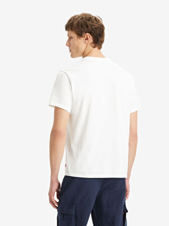SS RELAXED FIT PADDED HL LOGO BEYAZ ERKEK T-SHIRT
