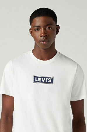 Levi's Erkek Relaxed Baskılı Beyaz T-Shirt - 16143-1520