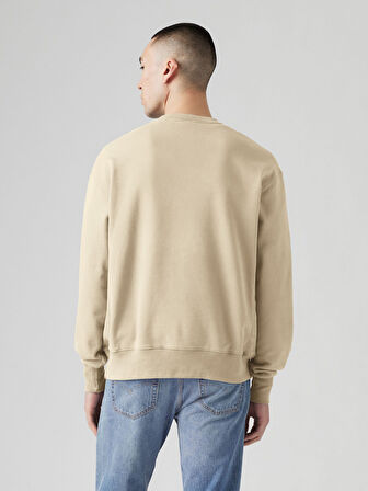 ERKEK KREM RENGİ BİSİKLET YAKA SWEATSHİRT A9244-0005