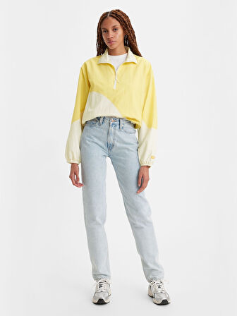 80S MOM KADIN BUZ MAVİSİ JEAN PANTOLON A9385-0002