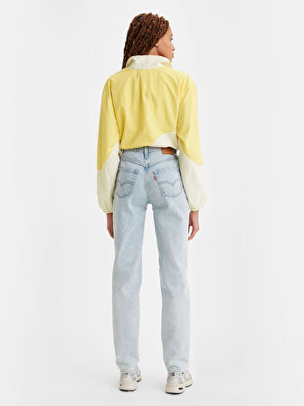 80S MOM KADIN BUZ MAVİSİ JEAN PANTOLON A9385-0002