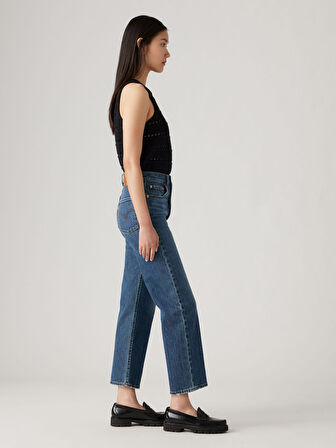 RIBCAGE STRAİGHT KADIN MAVİ JEAN PANTOLON A7743-0010