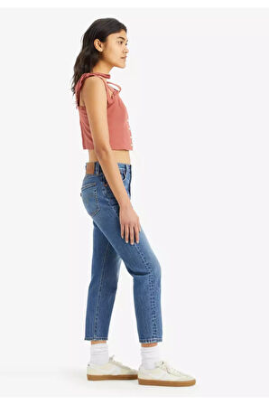 501 Kadın Pamuklu Regular Fit Cropped Jeans Kot Pantolon A7739-0015