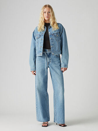 XL STRAIGHT KADIN MAVİ JEAN PANTOLON 001TK-0001