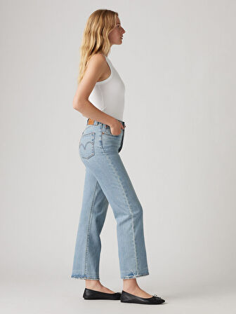RIBCAGE STRAIGHT KADIN MAVİ JEAN PANTOLON A7743-0011