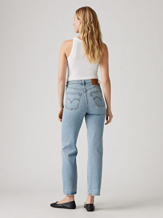 RIBCAGE STRAIGHT KADIN MAVİ JEAN PANTOLON A7743-0011