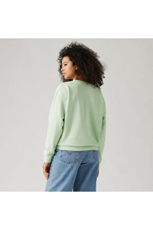 Levi's Kadın Yeşil Yuvarlak Yaka Sweatshirt - 001TY-0005