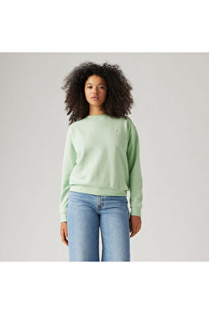 Levi's Kadın Yeşil Yuvarlak Yaka Sweatshirt - 001TY-0005