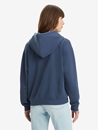EVERYDAY HOODIE KADIN KAPÜŞONLU LACİVERT SWEATSHİRT 001TZ-0002