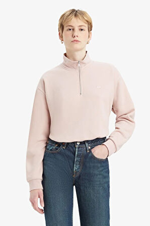 Levi's Kadın Everyday 1/4 Zip Dik Yaka Yarım Fermuar Sweatshirt - 001U4-0001