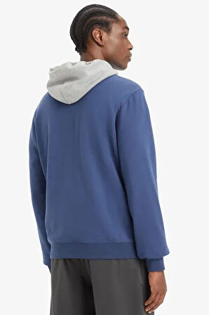 Levi's Erkek Kapüşonlu Mavi Sweatshirt - 001TV-0001