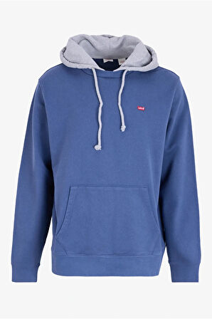 Levi's Erkek Kapüşonlu Mavi Sweatshirt - 001TV-0001