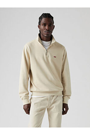 Levi's Erkek Original Housemark Yarım Fermuar Quarter-Zip Sweatshirt - 001TU-0002