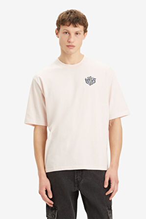 Graphic  Loose Erkek Pudra  T Shirt 001TR-0000