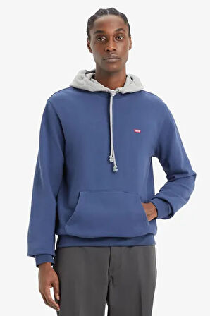 Levi's Erkek Kapüşonlu Mavi Sweatshirt - 001TV-0001