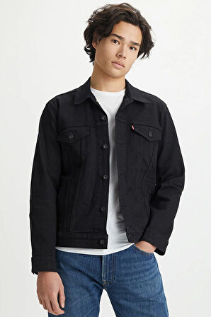 Levi's Erkek Trucker Jacket Siyah Normal Düz Denim Ceket A9431-0002