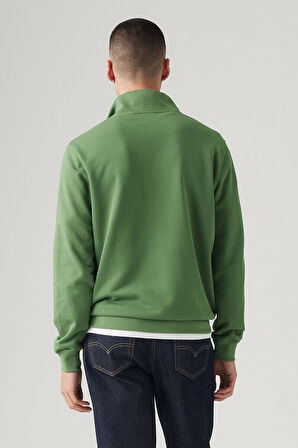 Levi's Erkek Orijinal Yarım Fermuarlı Yeşil Sweatshirt - 001TU-0001