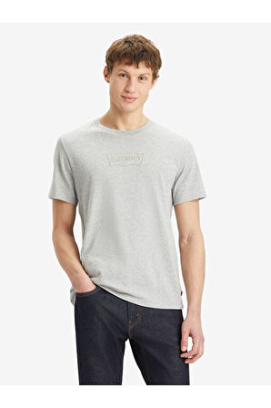 Graphic  Erkek Gri T-Shirt A2823-0262