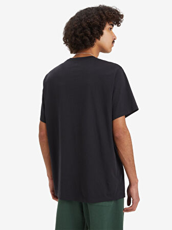 RELAXED FIT ERKEK SİYAH T-SHİRT A2082-0196