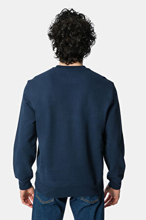 Levi's Logolu Bisiklet Yaka Mavi Erkek Sweatshirt - A6335-0003